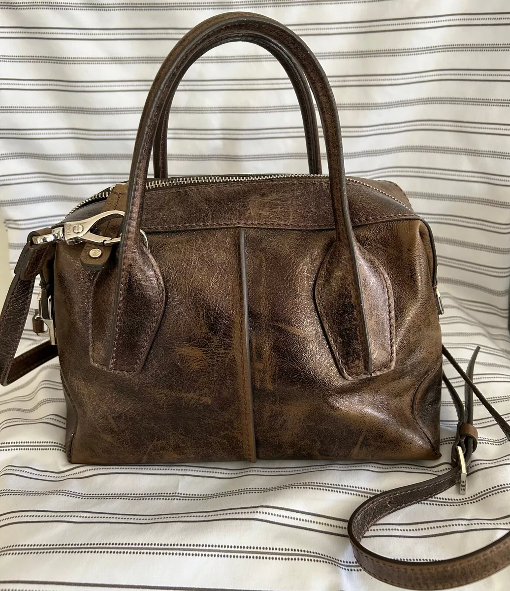 Tods D Styling Bauletto Small Leather Tote Shoulder Hand Bag