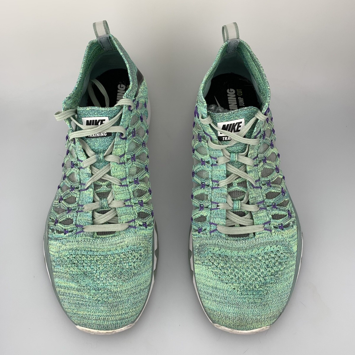 Nike Train Ultrafast Flyknit Green Size US 12 Running Shoe Mesh