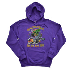 Rare Rat Fink Ed Roth 2007 Collection S to 3XL Purple Hoodie TMB4007