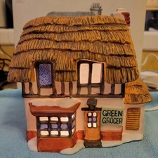 DEPT 56 DICKENS VILLAGE SERIES GREEN GROCER Heritage Village 6515-3 NM-M 1984