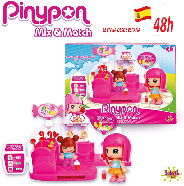 Pinypon Tienda de Dulces. Máquina de helados. Incluye dos figuras Pin y Pon. +4A