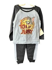 NEW Tom And Jerry Unisex Size 5 Youth Child Girls' Boys' Sleep Pajama Set