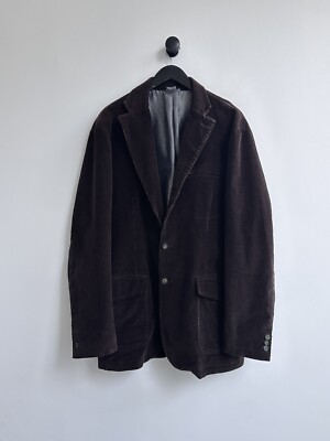 Trussardi Brown Corduroy Blazer Jacket Size 54 Men