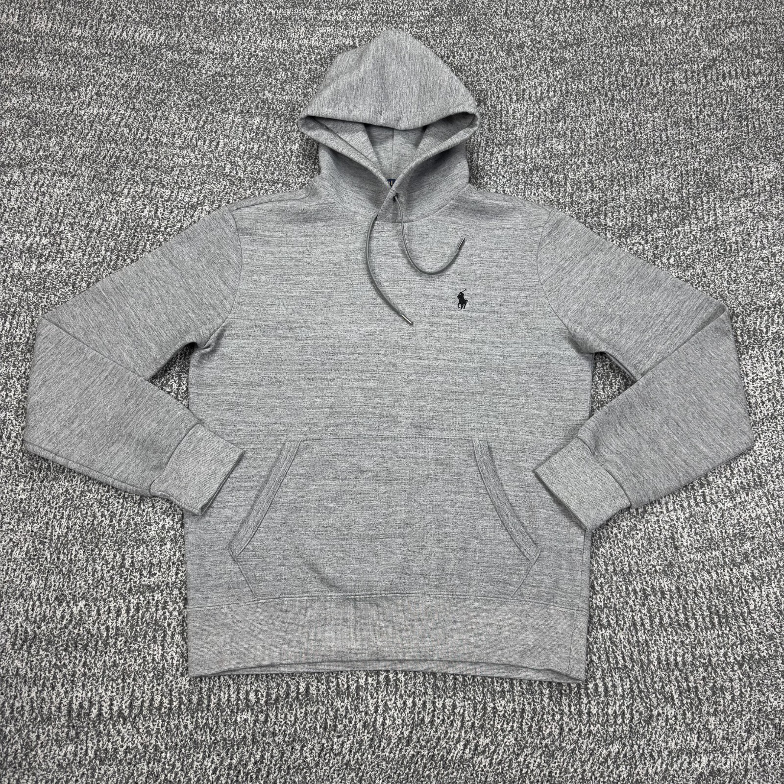 Polo Ralph Lauren felpa con cappuccio uomo piccola grigia pony full zip maglione felpa casual