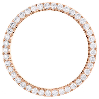 10K Roségold Diamant Uhr Lünette Für DateJust 41 Everose # 126331 Rolex 3.20 CT
