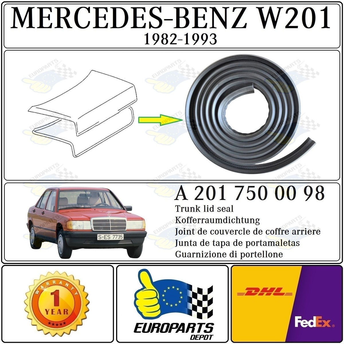 Mercedes-Benz W201 190E 190D Rubber Tailgate Trunk Seal