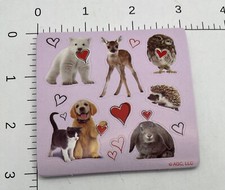 STICKER SHEET: kittens cat kitty love heart cute