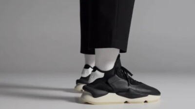 Y-3 x ADIDAS KAIWA BLACK LEATHER SNEAKERS/SHOES GX1053 Size 7.5 F