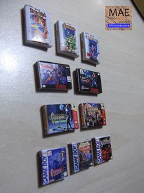 Castlevania miniature collector's set games. NES,SNES,N64 and Game Boy.Handmade.