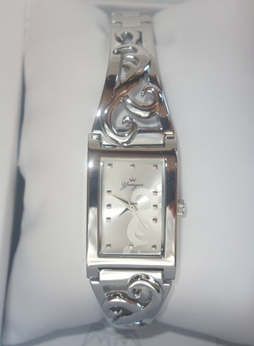 Orologio Yonger and Bresson Donna DMC 1496 Quadrante Bianco Rettangolare Bracciale Acciaio - Foto 3 di 5