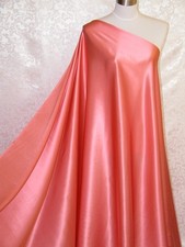 100 Silk Charmeuse Fabric Solid Coral Per Yard