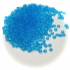 Preciosa Seed Beads 7/0 3.5mm Aquamarine blue tran Czech Rocaille 30g 1oz P974