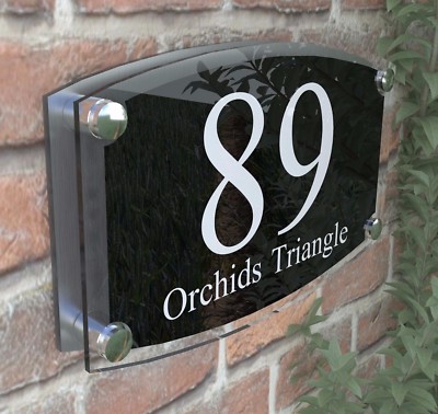 Große Hausschilder Schilder Türnummer 1 - 999 personalisierte Wandadresse - 2WB