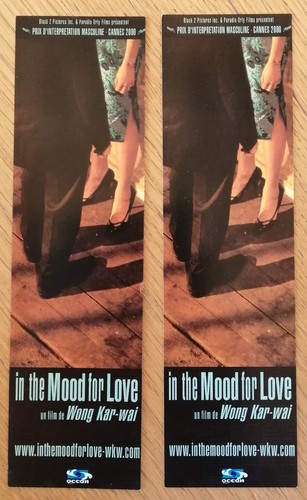 IN THE MOOD FOR LOVE wong kar-wai 2 french promo cards cartes promo RARE ! - Afbeelding 2 van 2
