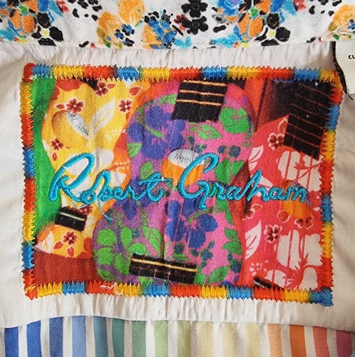 Robert Graham Button Up Limited Edition Shirt Mens Size L Rainbow Stripes Cotton - Picture 10 of 16