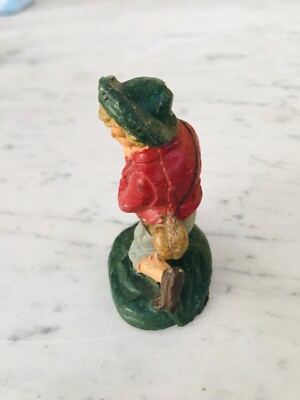 Figurine Crèche Confalonieri Chialù - Homme Avec Enfant - Rare - Fabriquée En Italie