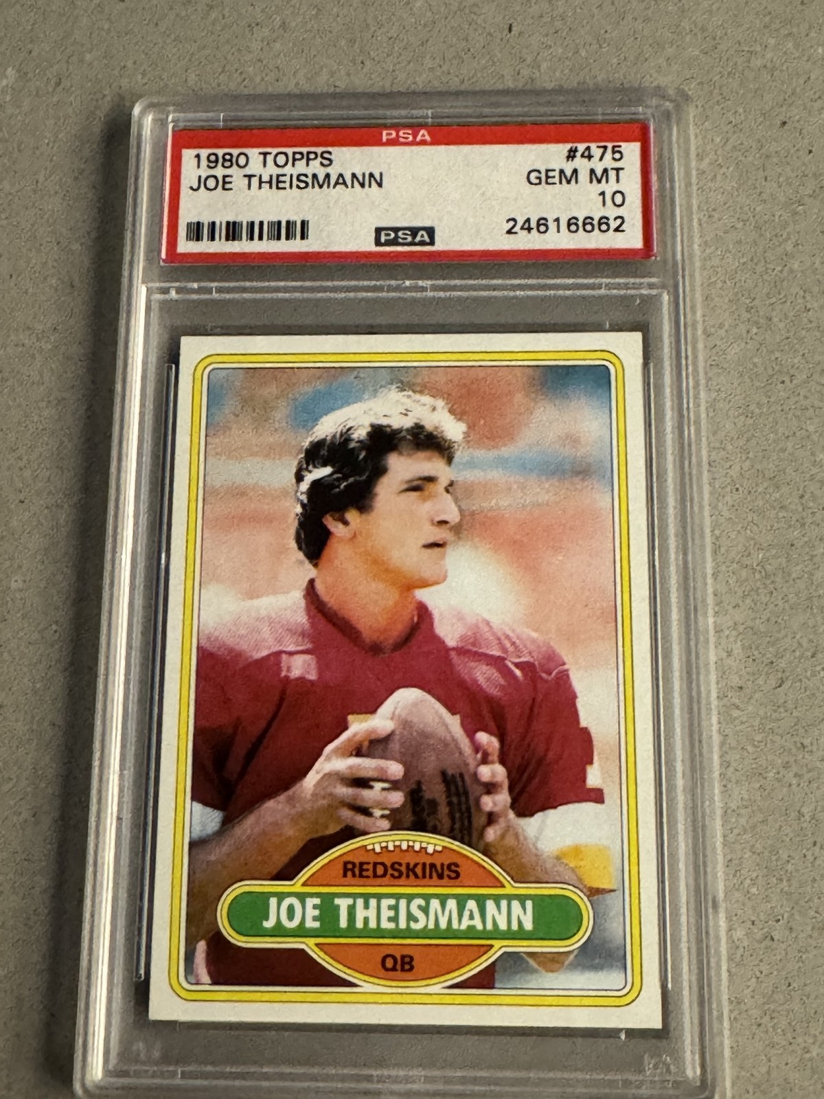 1980 Topps Joe Theismann #475 PSA 10