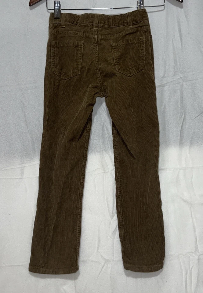 Pantalones de pana Lands End elásticos cintura ajustable para niños talla 7 marrón Foto 2 de 4