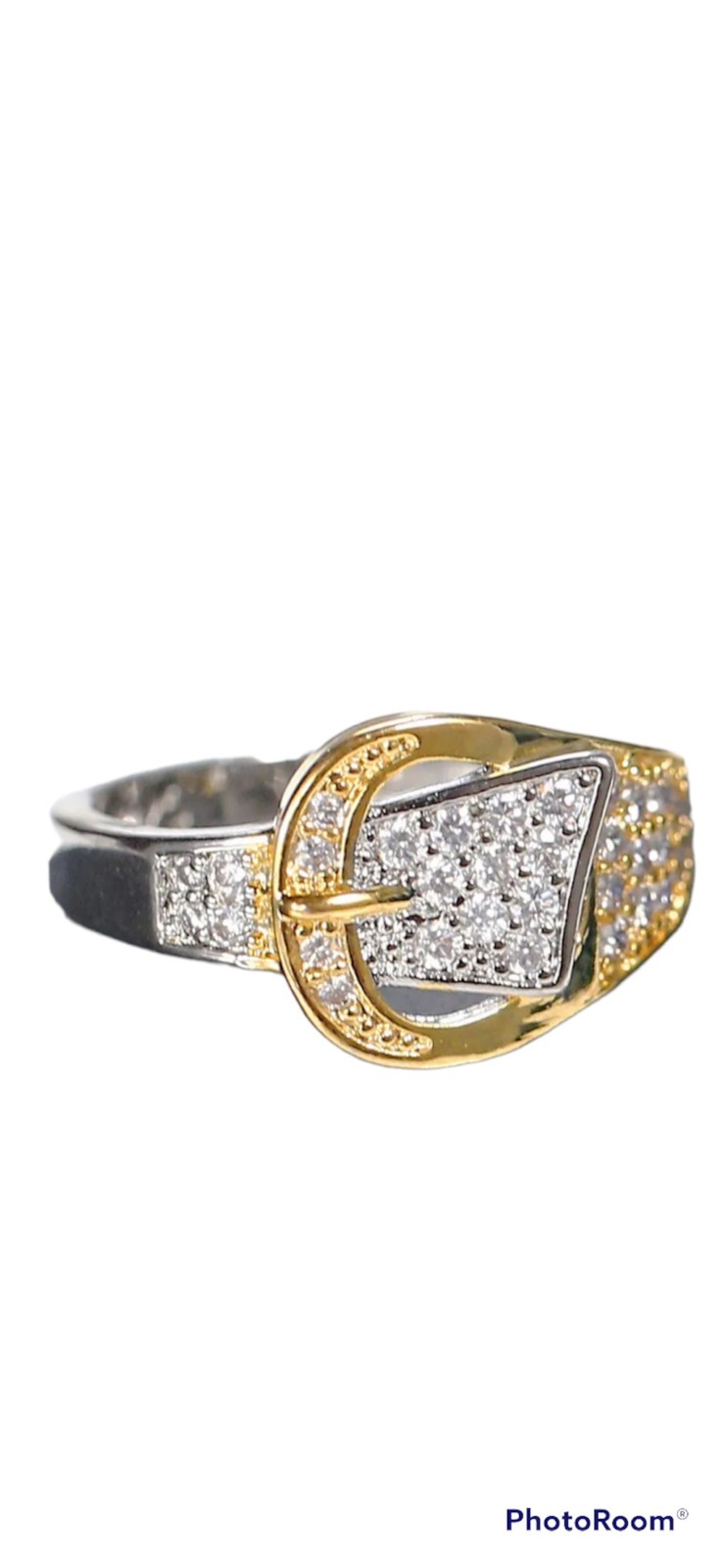 Fashion 14k Gold Plated White Zircon Women Ring Party Jewelry Gift Size 5