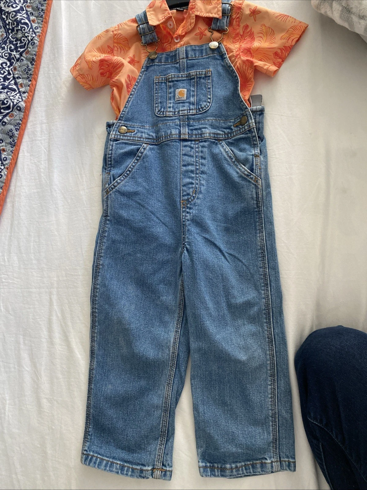 Carhartt Kids' Denim Bib Overalls size 12 months vintage