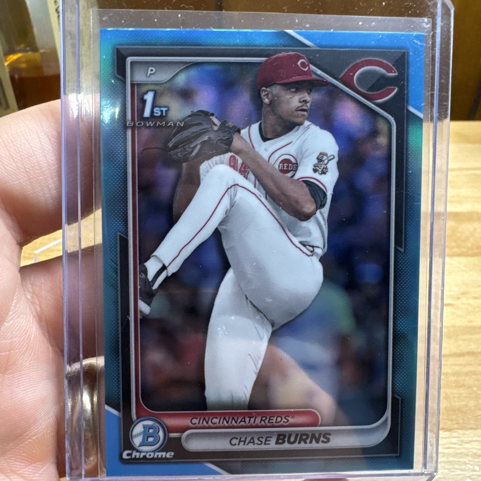 2024 Bowman Draft - Chrome Chase Burns #BDC-55 Sky Blue Refractor (RC)
