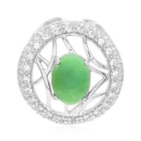 Cavill AnhäNger 925 Silber Mit Topas 0,99Ct Oval Chrysopras Halo