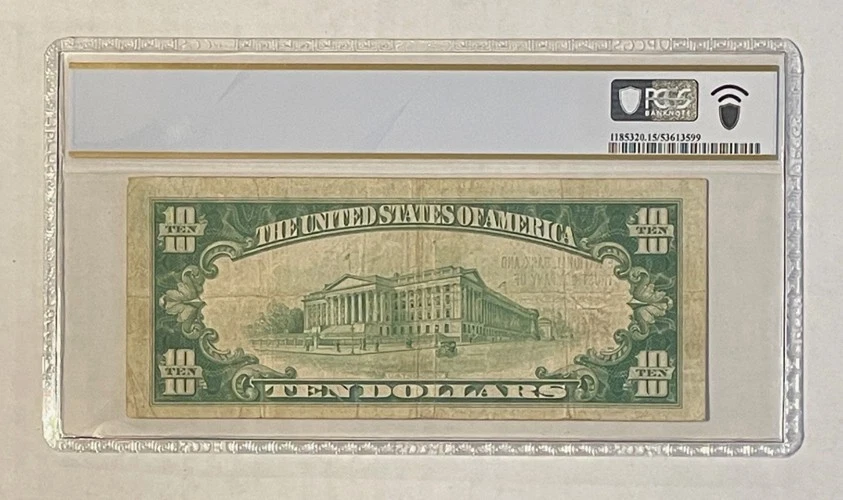 U.S. (Erie, PA) - 1929 $10.00 National Currency Banknote (PCGS Choice Fine 15) - Image 2 of 2