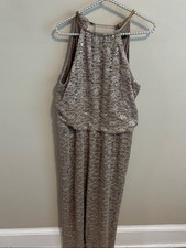 R M Richards Lace Sequin Halter Dress size 12
