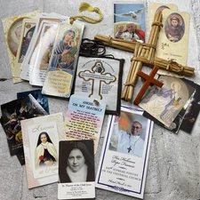 Lot of Random Religious Prayer  Cards, Items