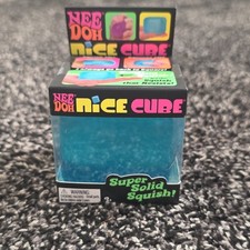 Nee Doh Nice Cube - Super Solid Squish  Blue - Brand New/Factory Sealed 