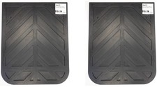 Steel Vision 2-Pack Black Semi Truck Trailer Mud Flaps Rubber Chevron Heavy Duty