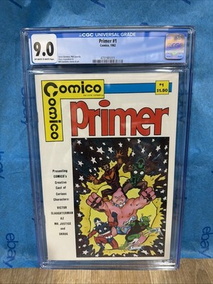 Comico Primer #1 CGC 9.0  1st AZ, Slaughterman, Skrog Graded Comic