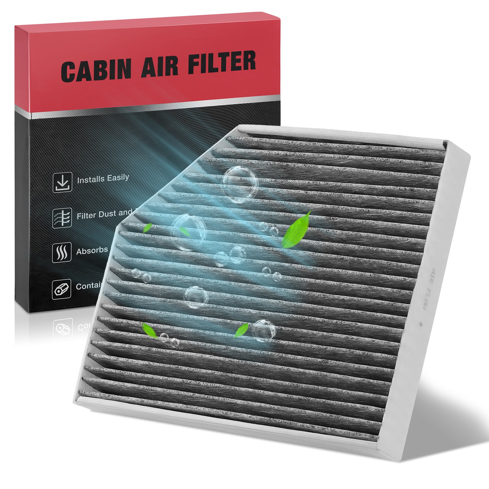 Activated Carbon Cabin Air Filter Fits Audi Q5 2009-2012 3.2L A4 A5 Set of 2