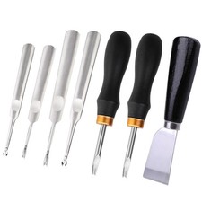 7Pcs Leather Edging Skiving Beveler Metal Leather Skiver Tool Leather Cutter