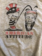 Vtg Osama Bin Laden Retro Causal Essential Crewneck Sweatshirt American Attitude