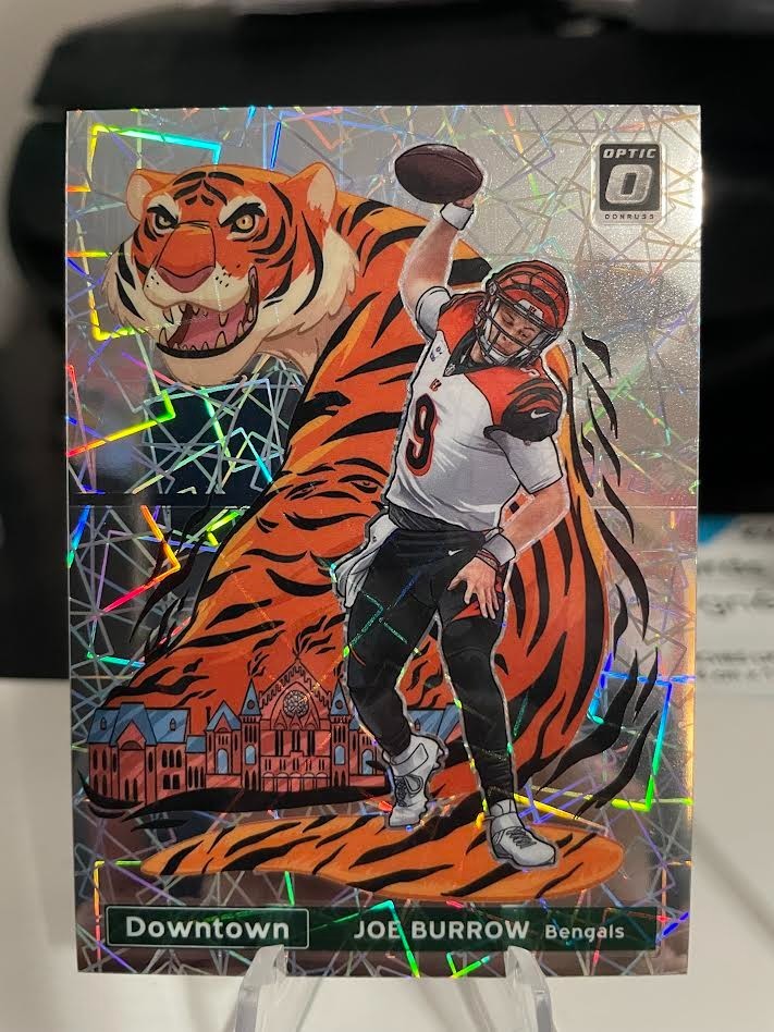 2021 Panini Donruss Optic Joe Burrow Downtown! CASE HIT SSP Bengals #DT-10