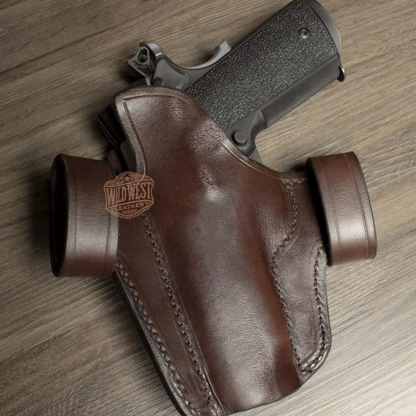 Leather OWB Holster – Open Top, Snap-On Retention Choose Model - Image 3 of 4