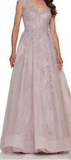 Marsoni by Colors MV1277 - Cap Sleeve Embroidered Prom Gown