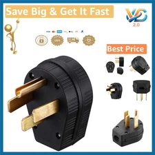 NEMA 14-50P Power Plug 50A 125/250V Heavy Duty Replacement Male Plug