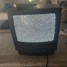 Sharp 13VT-J100 13" CRT TV/VCR Combo With Remote VHS Player Not Working But Read
