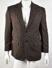 JOSEPH & FEISS GOLD Lambswool Brown Herringbone 2-Button Sport Coat Jacket 42S — photo 1