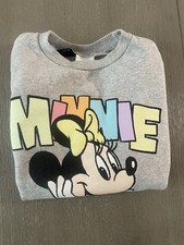 Zara Sweatshirt Girls size 2-3yr Disney Minnie Mouse Pullover Sweater Gray