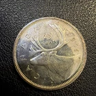 1965 Canada 25 Cents Quarter, .800 Silver Coin Do172