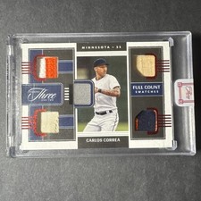 2022 Panini Three And Two Full Count Swatches 4/6 #FCS-CC Carlos Correa Astros