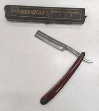 VINTAGE K 17 KEEN KUTTER 5/8" STRAIGHT RAZOR AND BOX SIMMINS HARDWARE COMPANY