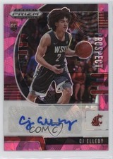 2020-21 Panini Prizm Draft Picks Prospect Pink Ice CJ Elleby #PA-CJ Auto 0g13