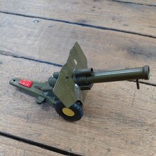 HOWITZER WWII GUN TIN TOY FOR MILITARY JEEP TOY SET FRICTION JAPAN 1950s