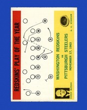 1964 Philadelphia Set-Break #196 Washington Redskins Play Card EX-EXMINT