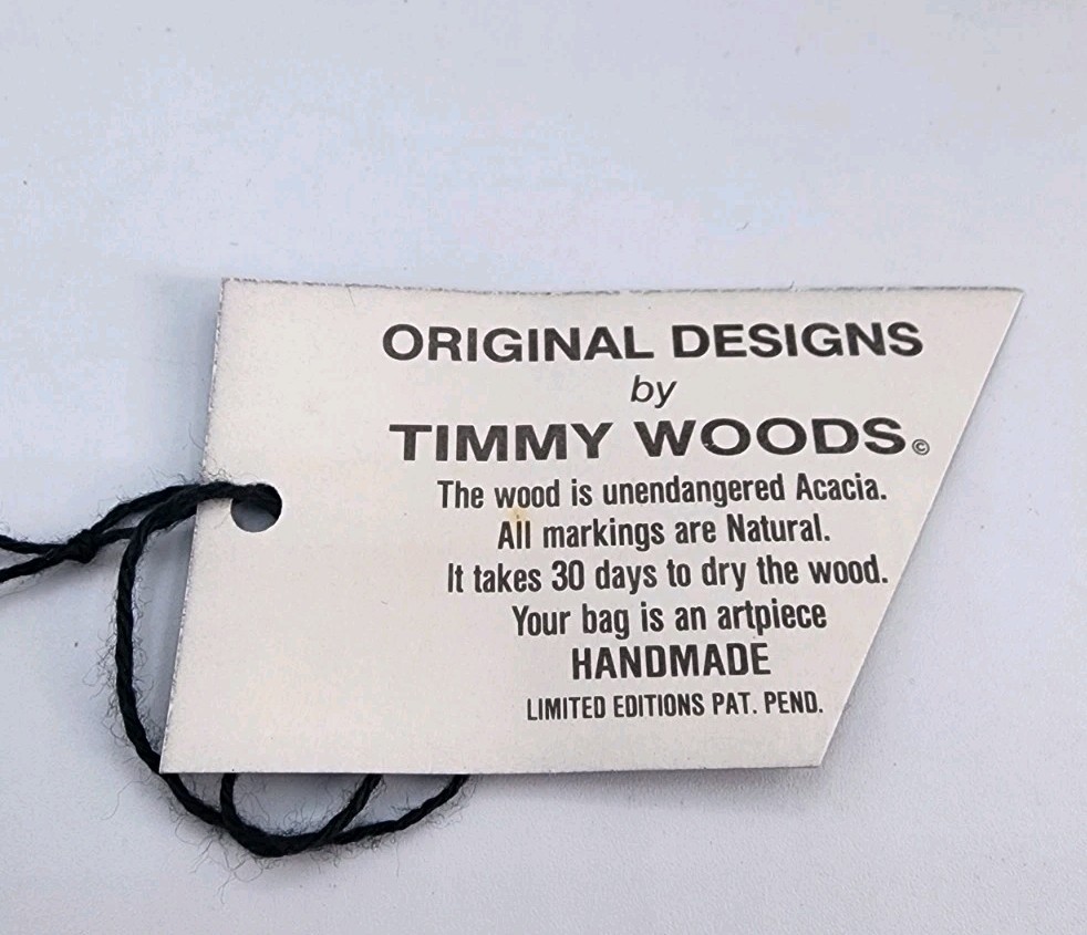 置物 Timmy woods Timmy Woods Beverly Hills Wood Carved Santa Claus Face Purse