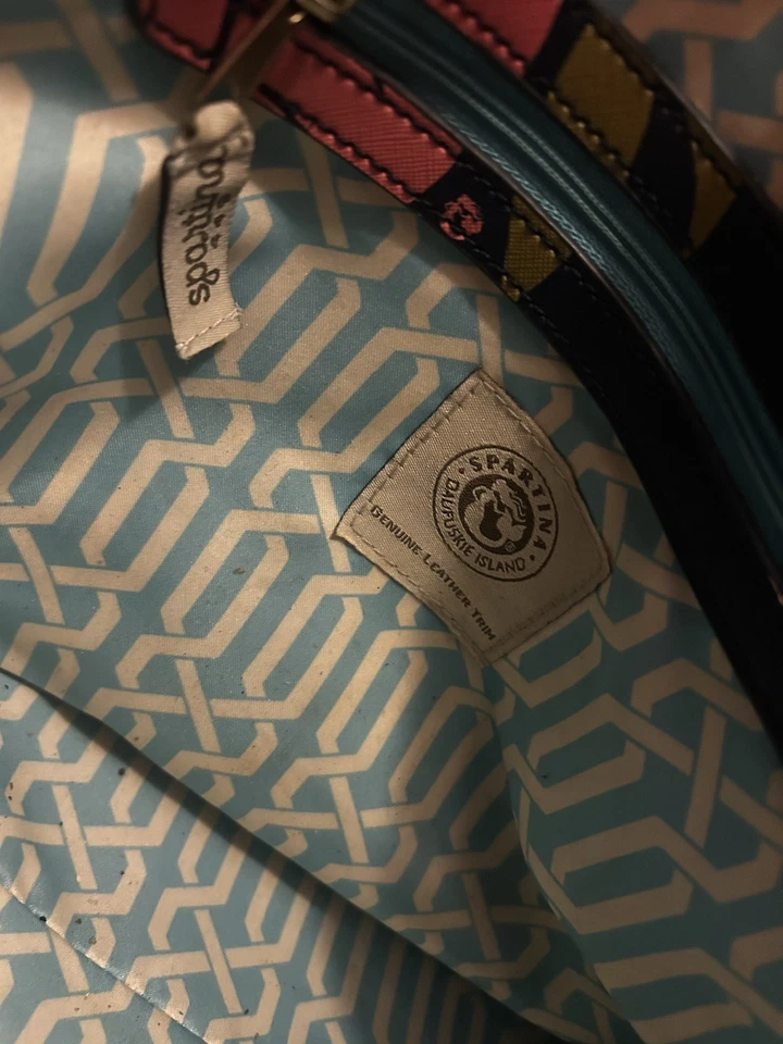 Bolso de mano grande de cuero para mujer Spartina 449 Foto 3 de 4